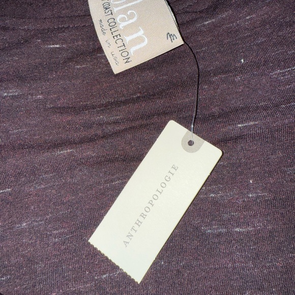 Anthropologie Plum Short Sleeve Ruffle Tee - Picture 7 of 10